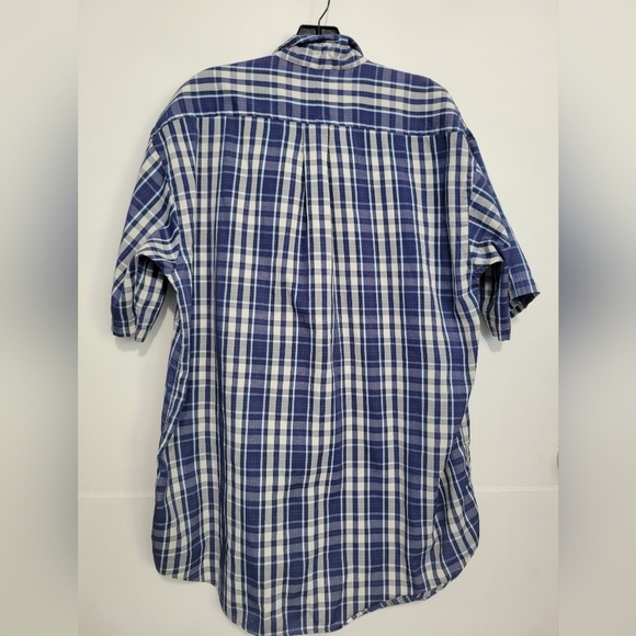 Ralph Lauren Plaid Shirt Blue Medium - Picture 2 of 7